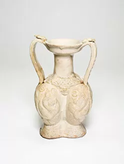 Wings Collection: Double-Bodied Amphora Vase, Sui dynasty (581-618). Creator: Unknown