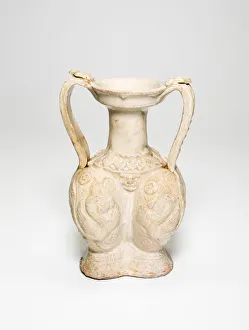Mold Collection: Double-Bodied Amphora Vase, Sui dynasty (581-618). Creator: Unknown