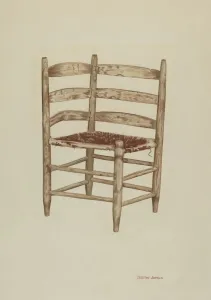 Dorothy Johnson Prints: Double Back Chair, c. 1939. Creator: Dorothy Johnson