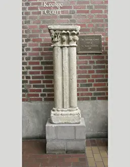 Sandstone Prints: Double Column with Base and Capital, late 13th century. Creator: Unknown