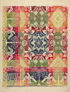 Double Faced Blanket, 1935 / 1942. Creator: Edith Magnette
