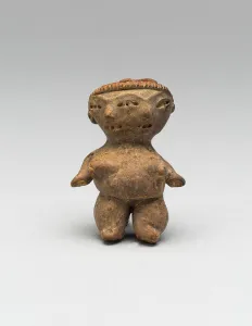 Ceramic And Pigment Prints: Double-Faced Female Figurine, 500 / 400 B. C. Creator: Unknown
