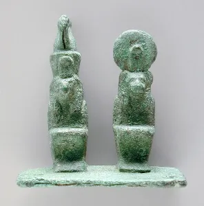 7th Century Bc Prints: Double Figurine of Hawk and Lion Deities