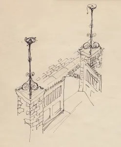Front Garden Prints: Double gate, c1950. Creator: Shirley Markham