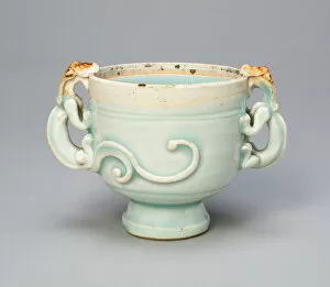 Handles Collection: Double-Handled Cup with Handles in the Form of Chi (Hornless) Dragons, 13th century