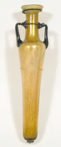 Glass Blown Technique Collection: Double-Handled Flask, 4th-5th century. Creator: Unknown