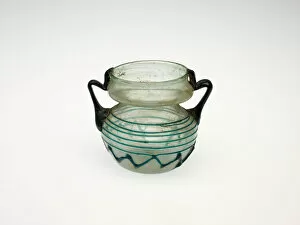 Glass Blown Technique Collection: Double-Handled Jar, 300-450. Creator: Unknown