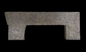 Double lintel: decorated with floral and other designs..., Period of Division, 386-535 Double lintel: decorated with floral and other designs..., Period of Division, 386-535