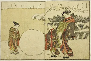 Double-page Illustration from Vol. 2 of Picture Book of Spring Brocades