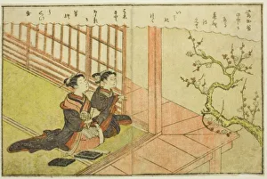 Double-page Illustration from Vol. 2 of Picture Book of Spring Brocades