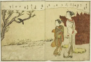 Double-page Illustration from Vol. 2 of Picture Book of Spring Brocades