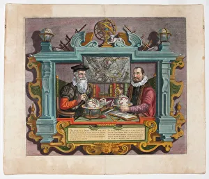 Hondius Prints: Double Portrait of Gerardus Mercator (1512-1594) and Jodocus Hondius (1563-1612)