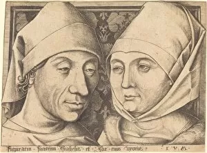 Wimple Gallery: Double Portrait of Israhel van Meckenem and His Wife Ida, c. 1490