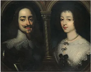 Dyck Prints: Double portrait of King Charles I and Queen Henrietta Maria