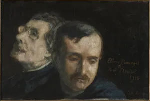 Mile 1868 1941 Prints: Double portrait of Paul Claudel and Elemir Bourges