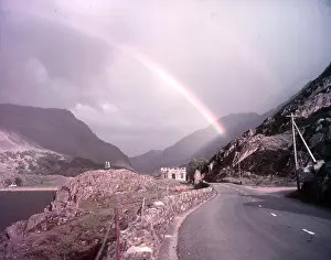 Vanishing Point Prints: Double rainbow over Llanberis Pass, Wales, c1955. Creator: Arthur Charles Kirby Ware