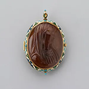 Cameo Prints: Double-Sided Pendant with Christ and Virgin, France, 18th century (cameo)