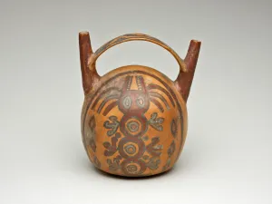 Double Spouted Prints: Double Spout Vessel Depicting an Abstract Animal or Being, 180 B. C. / A. D. 500
