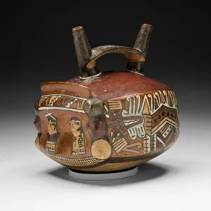 1st Century Ad Prints: Double-Spouted Vessel Representing a Templelike Structure, 180 B. C. / A. D. 500
