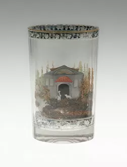 Cut Glass Collection: Double-Walled Beaker, Russia, c. 1800 / 20. Creators: Aleksandr Vershinin
