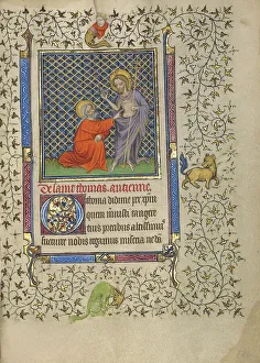 Master Of Egerton 1070 Prints: Doubting Thomas; Book of Hours, about 1410. Creator: Unknown