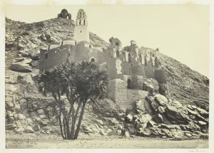 Frith Francis Gallery: Doum Palm and Ruined Mosque, Philæ, 1857. Creator: Francis Frith