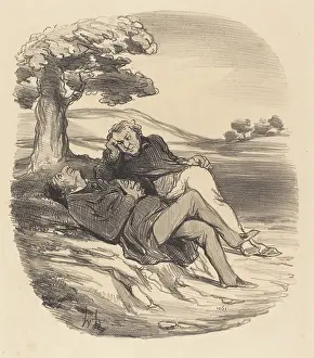 Relaxation Prints: Doux loisirs d'un quincailler retire du commerce des hommes et des chenets, 1848