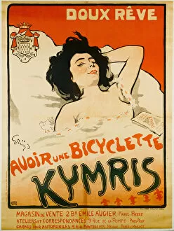 Fin De Siecle Collection: Doux reve. Avoir une bicyclette Kymris, c. 1898. Creator: Grün