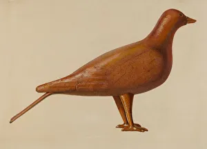 Decoy Prints: Dove Decoy, 1935 / 1942. Creator: Unknown