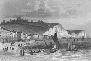 Waters Edge Prints: Dover, from the Beach, Kent, 1846. Artist: Henry Winsor Bond
