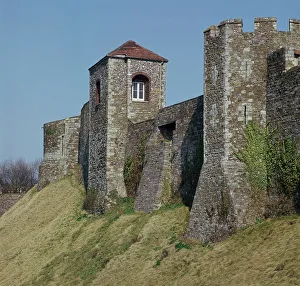 Dover Prints: Dover Castle Walls, 12th century. Artist: William the Conqueror