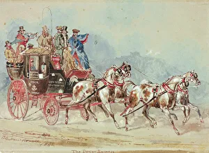 Stage Coach Prints: The Dover Express, 1832. Creator: Charles B Newhouse