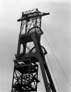 Nottinghamshire Prints: The downcast headgear at Clipstone Colliery, Nottinghamshire, 1963