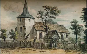 Richards Prints: Downe Church, Kent, 1775. Artist: John Inigo Richards