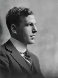 Starched Prints: Downer, Mr. portrait photograph, 1915. Creator: Arnold Genthe