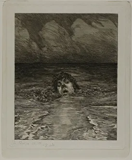 Downfall Prints: Downfall, plate twelve from A Life, 1884. Creator: Max Klinger