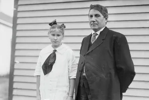 Schoolgirls Prints: Dr. Carman & Elizabeth, 1914. Creator: Bain News Service
