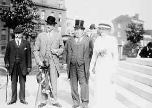 Dr. Cook Adams, John Barrett, Sir Geo. & Lady Reid, c1912. Creator: Bain News Service