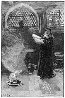 Conjuror Gallery: Dr Faustus (1488-1541) conjuring up Mephistopheles