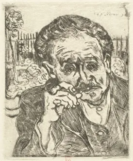 Gogh Vincent Van Prints: Dr. Gachet (Man with a Pipe), 1890. Creator: Vincent van Gogh