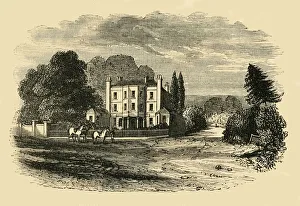 George Gordon Prints: Dr. Glennies Academy, Dulwich Grove, in 1820, (c1878). Creator: Unknown