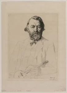 Dr. Joachim, 1887. Creator: William Strang (British, 1859-1921)