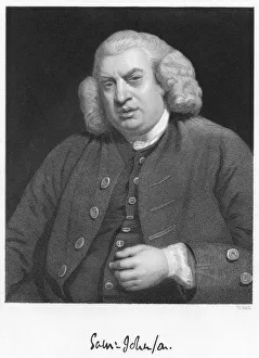 Lexicographer Prints: Dr Johnson, 18th century English man of letters
