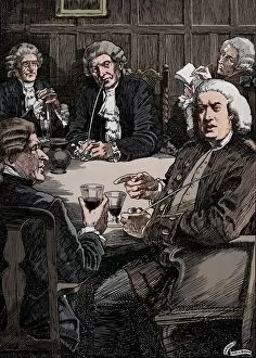 Dr. Johnson Discoursing With His Friends, c1900, (1912). Artist: Harold Edward Hughes Nelson
