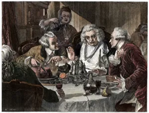 Dr Johnsons first interview with John Wilkes, 1866. Artist: W Thomas
