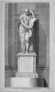 Basire Gallery: Dr Johnsons monument, by John Bacon, in St Pauls Cathedral, City of London, 1796
