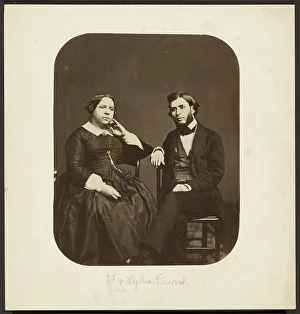 Chairs Prints: Dr. Joseph and Lydia Parrish, 1860s. Creator: Frederick Gutekunst