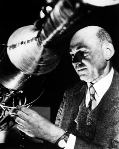 Dr Robert Goddard, American rocketry pioneer, c1930s. Creator: Unknown Dr Robert Goddard, American rocketry pioneer, c1930s. Creator: Unknown