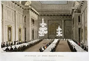 Doctor Syntax Gallery: Dr Syntax at Free Masons Hall, Holborn, London, 1820