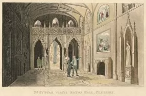 Admiring Gallery: Dr Syntax Visits Eaton Hall, Cheshire, 1820. Artist: Thomas Rowlandson